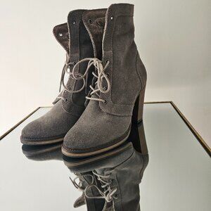 Gray Suede Aldo Boots Size 37